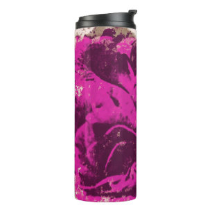 Thermal Tumbler Lila Rose Wasserfarbe Thermosbecher
