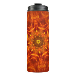 Thermal Tumbler Mandala Sunlight Orange Muster Thermosbecher