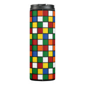 Thermal Tumbler mit bunten Quadraten Var01 Thermosbecher (Rückseite)