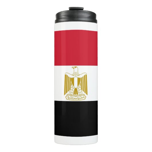 Thermal Tumbler mit der Flagge Ägyptens Thermosbecher (Vorderseite)