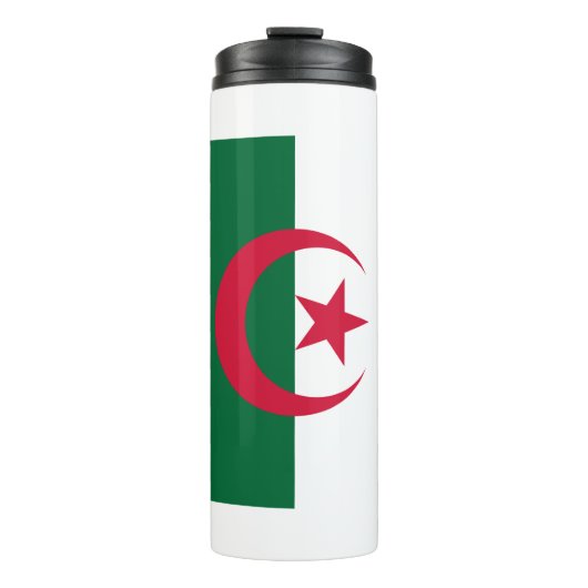 Thermal Tumbler mit der Flagge Algeriens Thermosbecher (Vorderseite)
