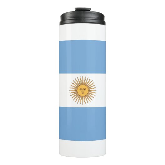 Thermal Tumbler mit der Flagge Argentiniens Thermosbecher (Vorderseite)