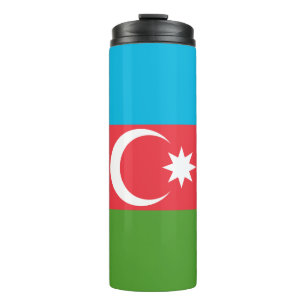 Thermal Tumbler mit der Flagge Aserbaidschans Thermosbecher