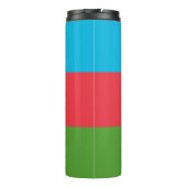 Thermal Tumbler mit der Flagge Aserbaidschans Thermosbecher (Rückseite)