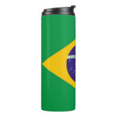 Thermal Tumbler mit der Flagge Brasiliens Thermosbecher (Nach links gedreht)