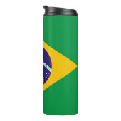 Thermal Tumbler mit der Flagge Brasiliens Thermosbecher (Nach rechts gedreht)