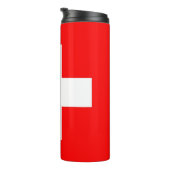Thermal Tumbler mit der Flagge der Schweiz Thermosbecher (Nach rechts gedreht)