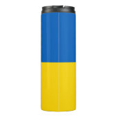 Thermal Tumbler mit der Flagge der Ukraine Thermosbecher (Rückseite)