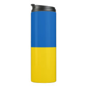 Thermal Tumbler mit der Flagge der Ukraine Thermosbecher (Nach rechts gedreht)