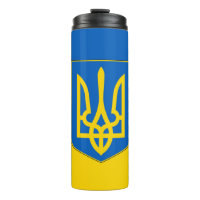 Thermal Tumbler mit der Flagge der Ukraine