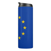 Thermal Tumbler mit der Flagge Europas Thermosbecher (Nach rechts gedreht)