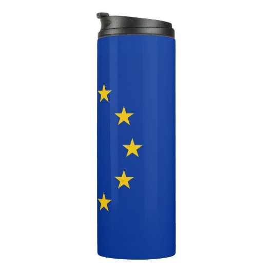 Thermal Tumbler mit der Flagge Europas Thermosbecher (Nach rechts gedreht)