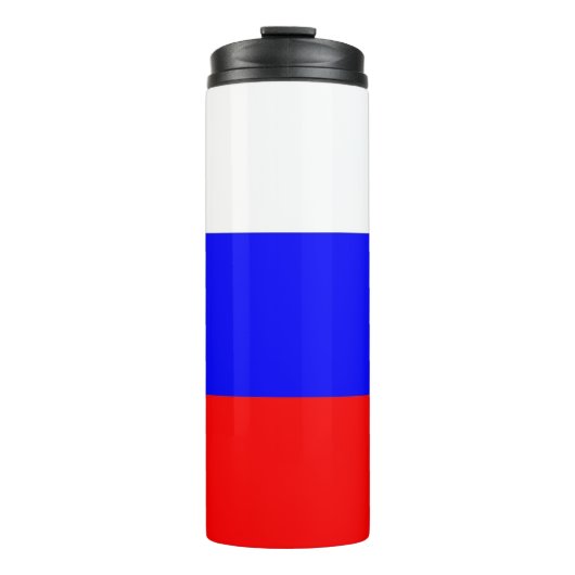 Thermal Tumbler mit der Flagge Russlands Thermosbecher (Vorderseite)