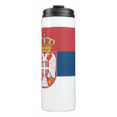 Thermal Tumbler mit der Flagge Serbiens Thermosbecher (Vorderseite)