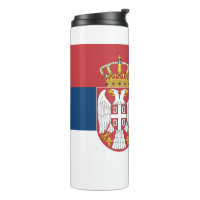 Thermal Tumbler mit der Flagge Serbiens