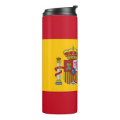 Thermal Tumbler mit der Flagge Spaniens Thermosbecher (Nach links gedreht)