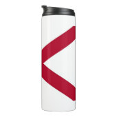 Thermal Tumbler mit der Flagge von Alabama Staat,  Thermosbecher (Nach rechts gedreht)