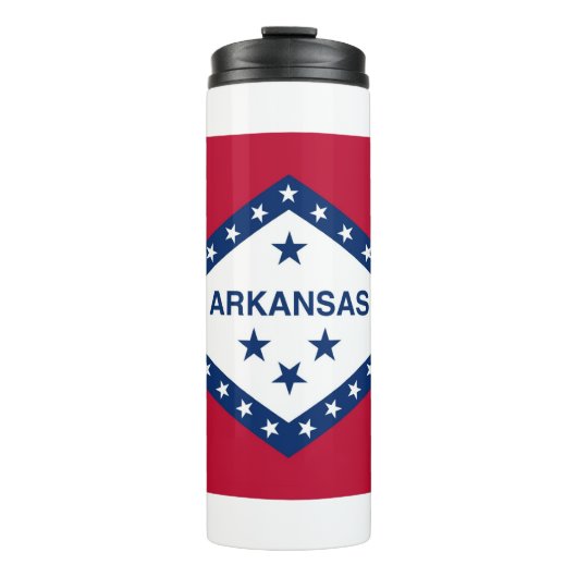 Thermal Tumbler mit der Flagge von Arkansas Staat, Thermosbecher (Vorderseite)