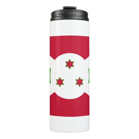 Thermal Tumbler mit der Flagge von Burundi Thermosbecher (Vorderseite)