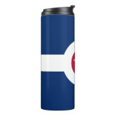 Thermal Tumbler mit der Flagge von Indianapolis, U Thermosbecher (Nach links gedreht)