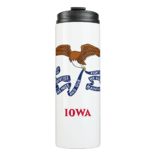 Thermal Tumbler mit der Flagge von Iowa, USA Thermosbecher