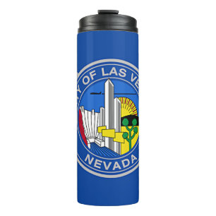 Thermal Tumbler mit der Flagge von Las Vegas, USA Thermosbecher