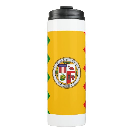 Thermal Tumbler mit der Flagge von Los Angeles, US Thermosbecher (Vorderseite)