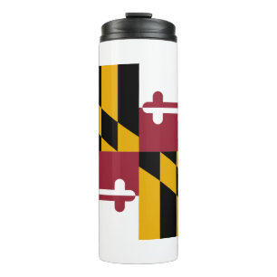 Thermal Tumbler mit der Flagge von Maryland, USA Thermosbecher