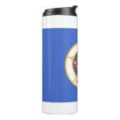 Thermal Tumbler mit der Flagge von Minnesota, USA Thermosbecher (Nach links gedreht)