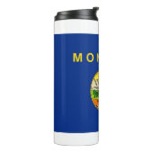 Thermal Tumbler mit der Flagge von Montana, USA Thermosbecher (Nach links gedreht)