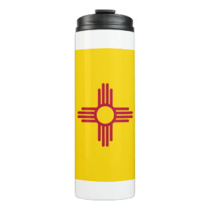 Thermal Tumbler mit der Flagge von New Mexico, USA Thermosbecher