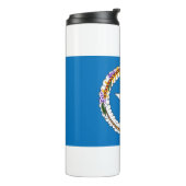 Thermal Tumbler mit der Flagge von Northern Marian Thermosbecher (Nach links gedreht)