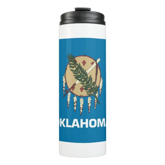 Thermal Tumbler mit der Flagge von Oklahoma, USA Thermosbecher (Vorderseite)