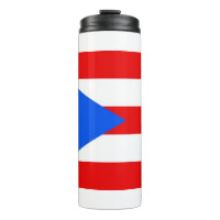 Thermal Tumbler mit der Flagge von Puerto Rico, US