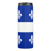 Thermal Tumbler mit der Flagge von Quebec Thermosbecher (Rückseite)