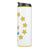 Thermal Tumbler mit der Flagge von Rhode Island, U Thermosbecher (Nach rechts gedreht)