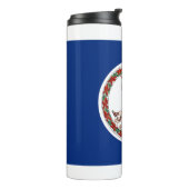 Thermal Tumbler mit der Flagge von Virginia Staat, Thermosbecher (Nach links gedreht)