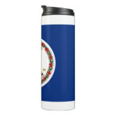 Thermal Tumbler mit der Flagge von Virginia Staat, Thermosbecher (Nach rechts gedreht)