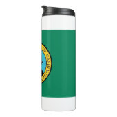 Thermal Tumbler mit der Flagge von Washington Staa Thermosbecher (Nach rechts gedreht)