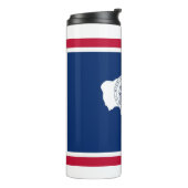 Thermal Tumbler mit der Flagge von Wyoming, USA Thermosbecher (Nach links gedreht)