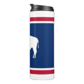 Thermal Tumbler mit der Flagge von Wyoming, USA Thermosbecher (Nach rechts gedreht)