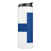 Thermal Tumbler mit finnischer Flagge Thermosbecher (Nach links gedreht)