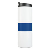 Thermal Tumbler mit finnischer Flagge Thermosbecher (Nach rechts gedreht)