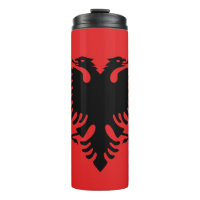 Thermal Tumbler mit Flagge Albaniens