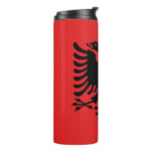 Thermal Tumbler mit Flagge Albaniens Thermosbecher (Nach links gedreht)