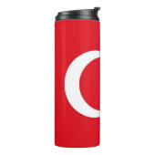 Thermal Tumbler mit Flagge der Türkei Thermosbecher (Nach links gedreht)