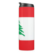 Thermal Tumbler mit Flagge des Libanon Thermosbecher (Nach rechts gedreht)