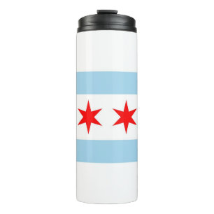 Thermal Tumbler mit Flagge von Chicago, USA Thermosbecher