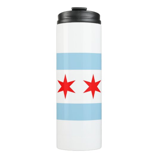 Thermal Tumbler mit Flagge von Chicago, USA Thermosbecher (Vorderseite)