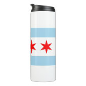 Thermal Tumbler mit Flagge von Chicago, USA Thermosbecher (Nach rechts gedreht)